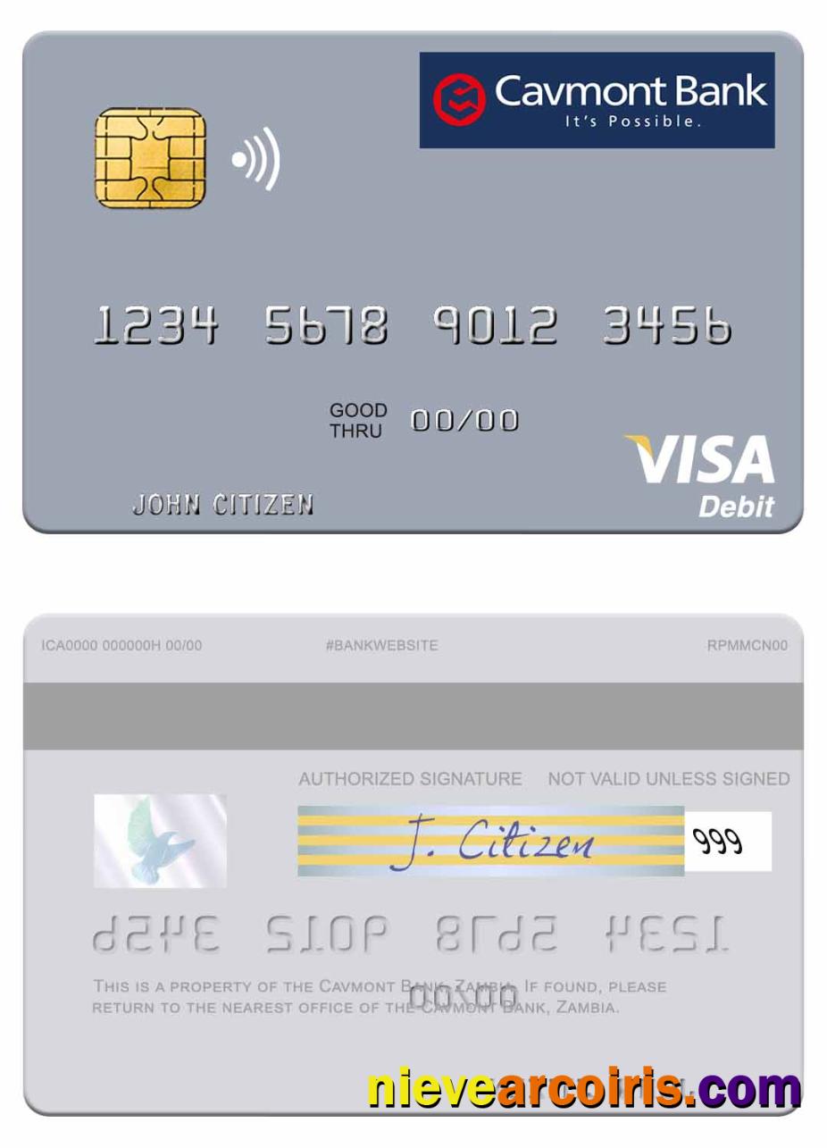Zambia Cavmont Bank visa debit card